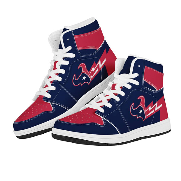 Men's Houston Texans AJ High Top Leather Sneakers 002