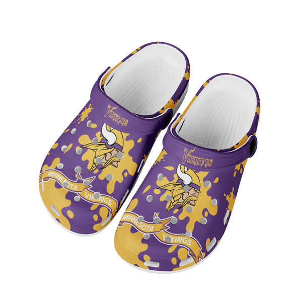 Men's Minnesota Vikings Bayaband Clog Shoes 003