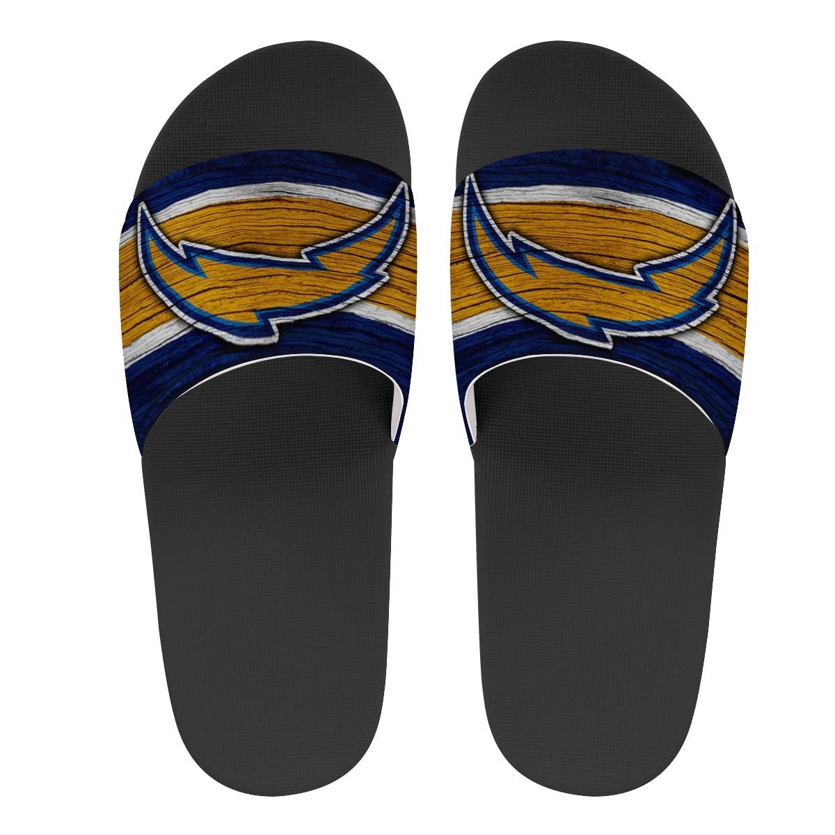 Women's Los Angeles Chargers Flip Flops 001 - Click Image to Close