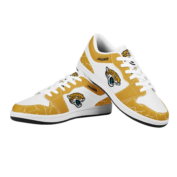 Men's Jacksonville Jaguars AJ Low Top Leather Sneakers 001 - Click Image to Close