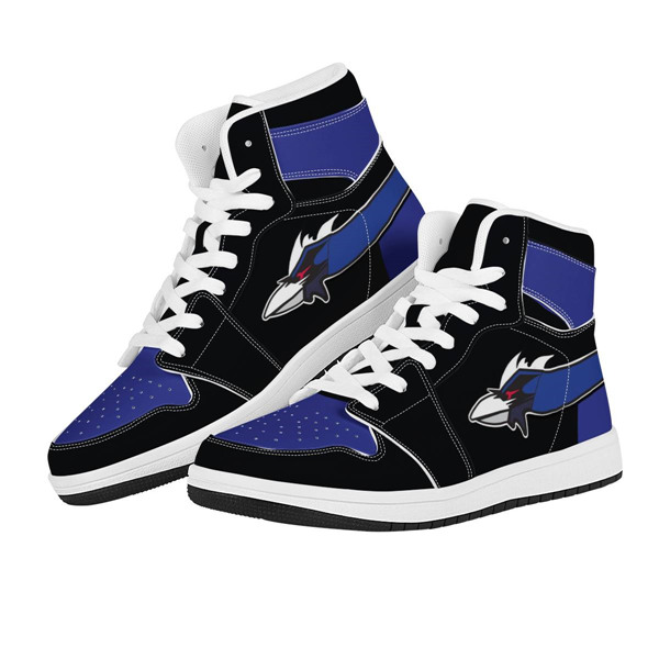 Men's Baltimore Ravens AJ High Top Leather Sneakers 002