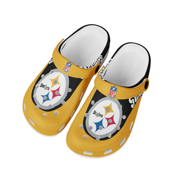 Women's Pittsburgh Steelers Bayaband Clog Shoes 001