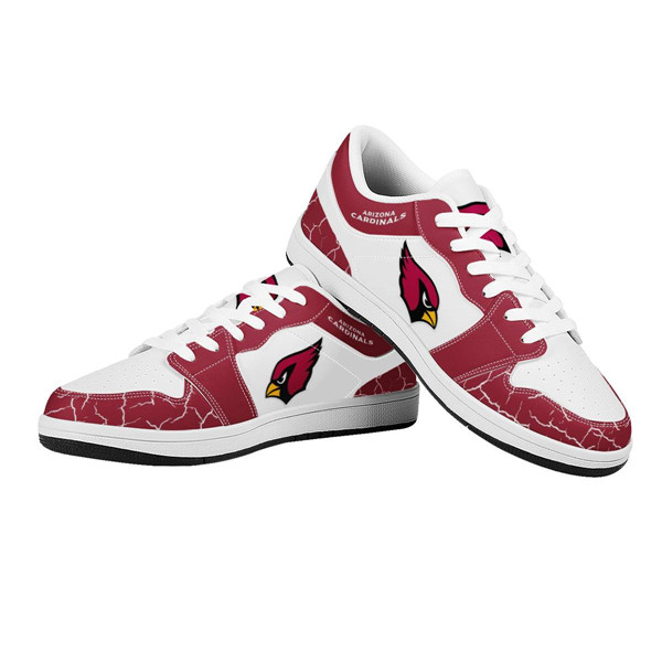 Men's Arizona Cardinals AJ Low Top Leather Sneakers 001 - Click Image to Close