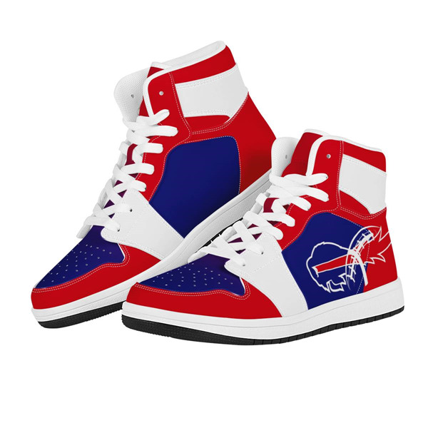 Men's Buffalo Bills AJ High Top Leather Sneakers 003