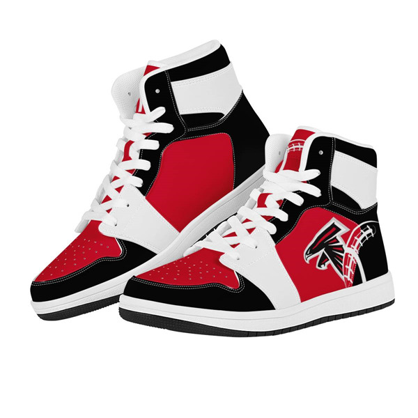 Men's Atlanta Falcons AJ High Top Leather Sneakers 003