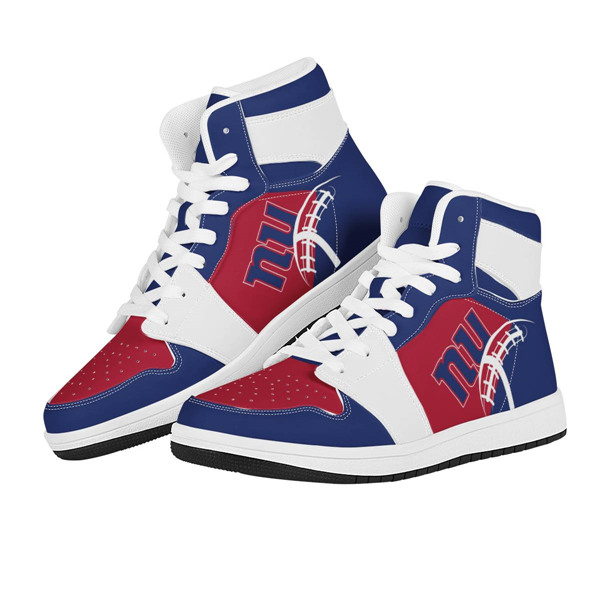 Men's New York Giants AJ High Top Leather Sneakers 002