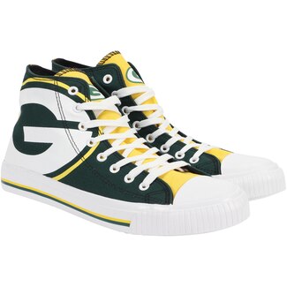 Men's Green Bay Packers Repeat Print High Top Sneakers 015