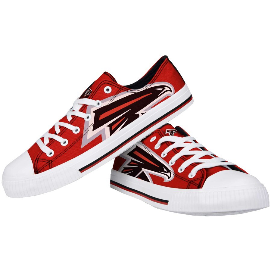 Women or Youth NFL Atlanta Falcons Repeat Print Low Top Sneakers 004