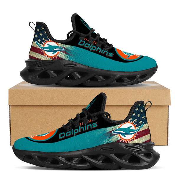 Men's Miami Dolphins Flex Control Sneakers 003 - Click Image to Close