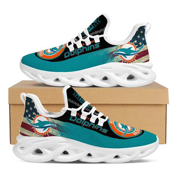 Men's Miami Dolphins Flex Control Sneakers 004 - Click Image to Close