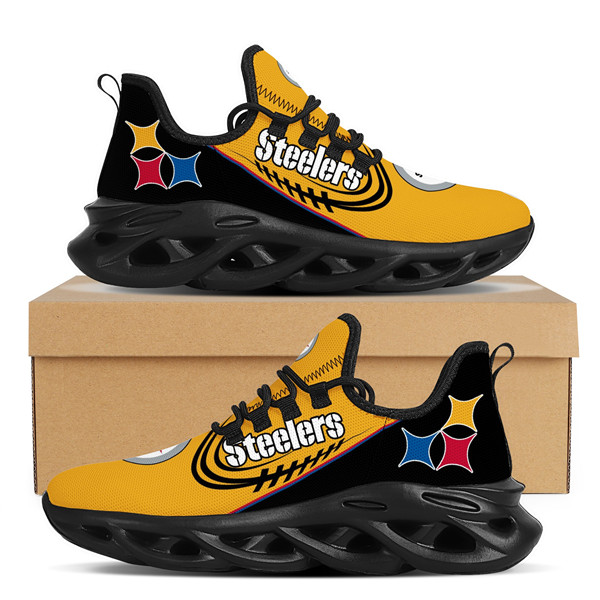 Women's Pittsburgh Steelers Flex Control Sneakers 005