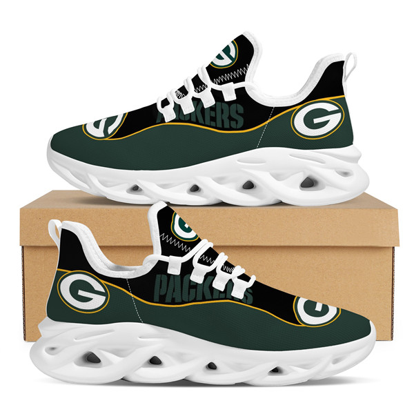 Men's Green Bay Packers Flex Control Sneakers 008 - Click Image to Close