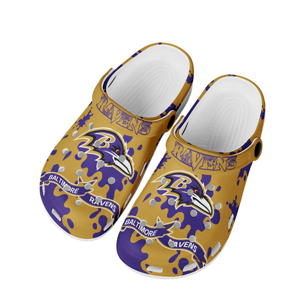 Men's Baltimore Ravens Bayaband Clog Shoes 003