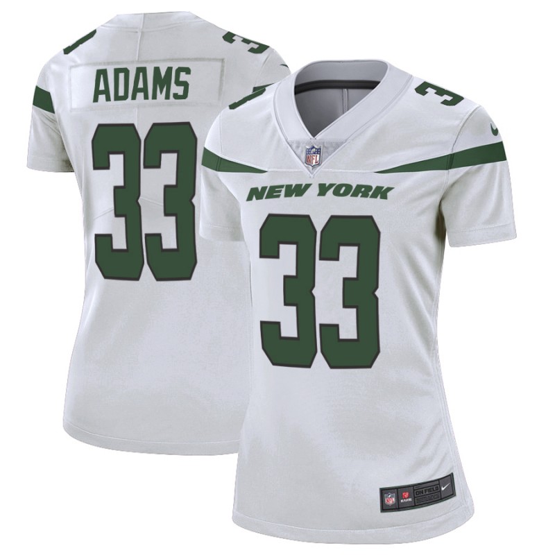 Women's New York Jets #33 Jamal Adams White Vapor Untouchable Limited Stitched NFL Jersey