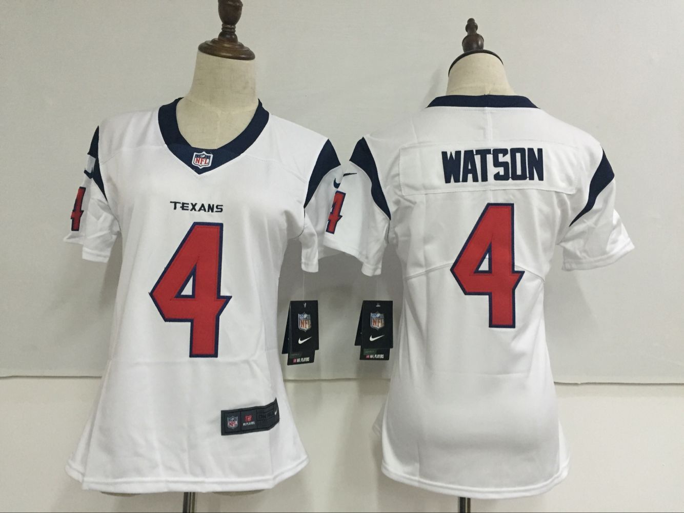 Women's Nike Houston Texans #4 Deshaun Watson White Stitched NFL Vapor Untouchable Limited Jersey