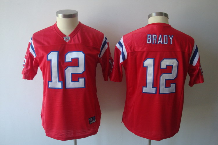 Women's New England Patriots #12 Tom Brady Red Limited Stitched NFL Jersey