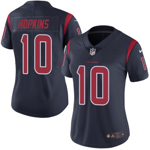 Women's Houston Texans #10 DeAndre Hopkins Navy Vapor Untouchable Limited Stitched NFL Jersey