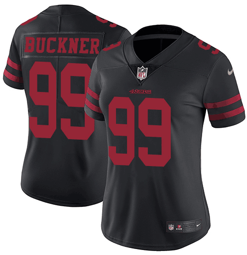 Women's NFL San Francisco 49ers #99 DeForest Buckner Black Vapor Untouchable Limited Stitched Jersey??Run Small)??