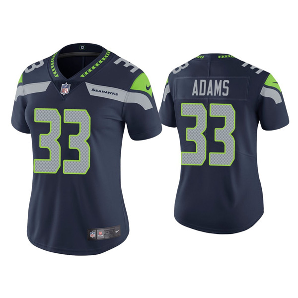 Women's Seattle Seahawks #33 Jamal Adams Navy Untouchable Limited Stitched Jersey - Click Image to Close