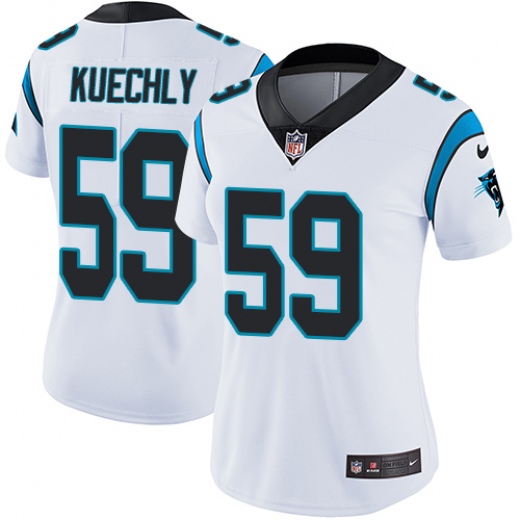 Women's Carolina Panthers #59 Luke Kuechly White Vapor Untouchable Limited Stitched NFL Jersey(Run Small) - Click Image to Close