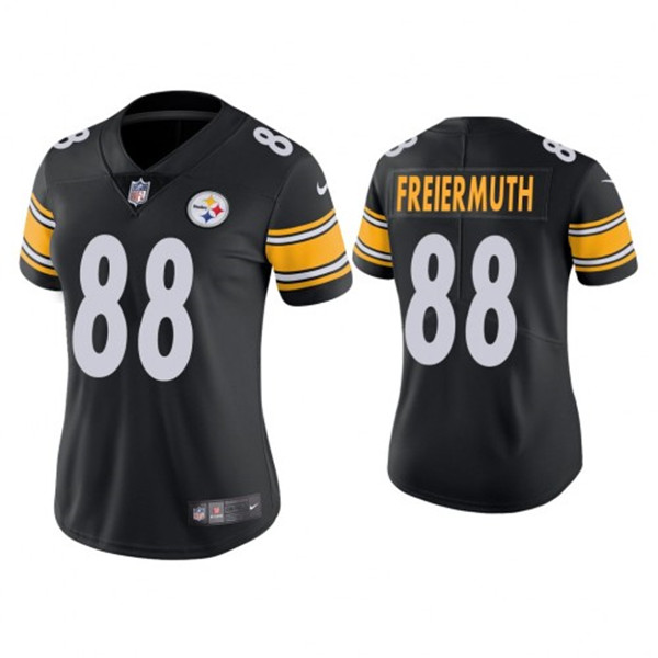 Women's Pittsburgh Steelers #88 Pat Freiermuth Black Vapor Untouchable Limited Stitched Jersey(Run Small)