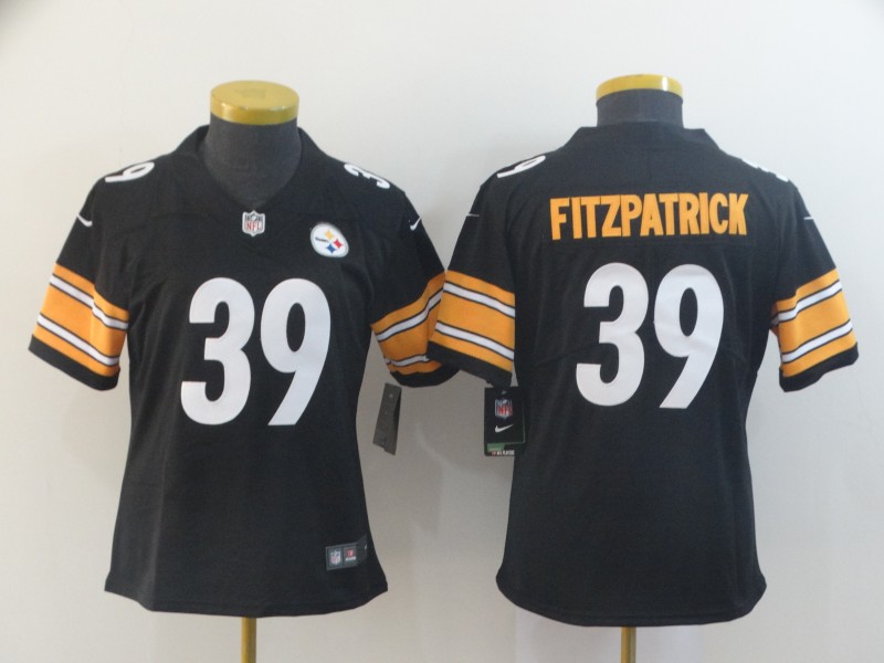 Women's Pittsburgh Steelers #39 Minkah Fitzpatrick Black Vapor Untouchable Limited Stitched NFL Jersey(Run Small)