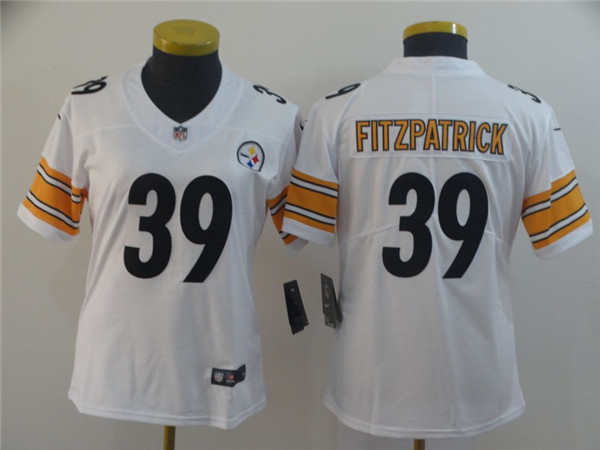 Women's Pittsburgh Steelers #39 Minkah Fitzpatrick White Vapor Untouchable Limited Stitched NFL Jersey(Run Small)