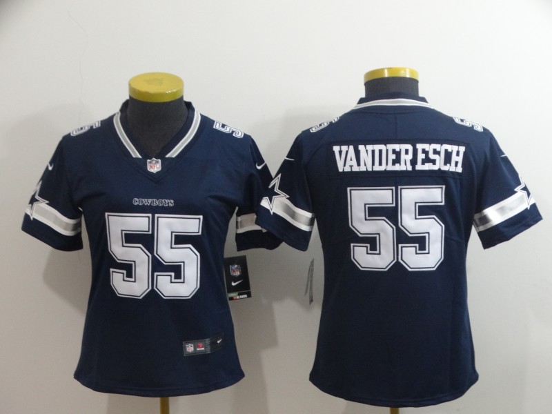 Women's Dallas Cowboys #55 Leighton Vander Esch Navy Blue Vapor Untouchable Limited Stitched NFL Jersey