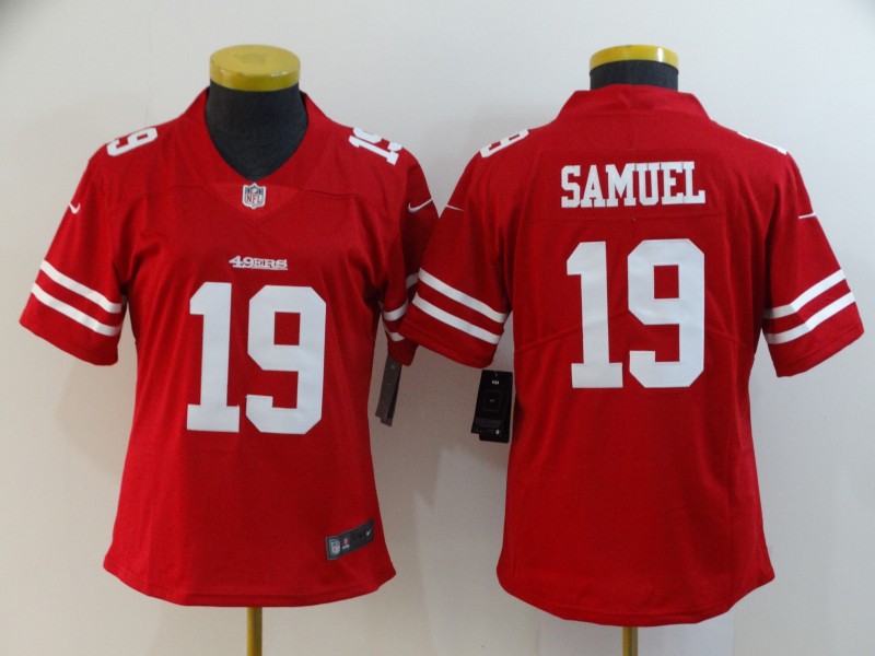 Women's NFL San Francisco 49ers #19 Deebo Samuel Red Vapor Untouchable Limited Stitched Jersey(Run Small)