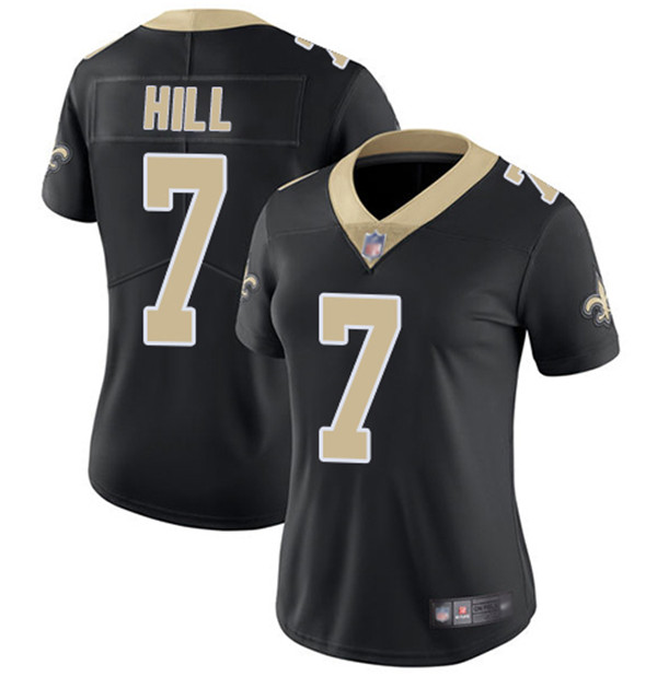 Women's New Orleans Saints #7 Taysom Hill 2020 Black Vapor Untouchable Limited Stitched Jersey(Run Small)