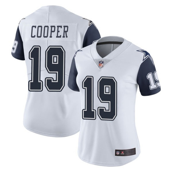 Women's Dallas Cowboys #19 Amari Cooper White Vapor Untouchable Limited Stitched NFL Jersey??Run Small??