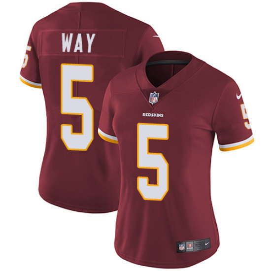 Women's Washington Redskins #5 Tress Way Red Vapor Untouchable Limited Stitched NFL Jersey(Run Small)