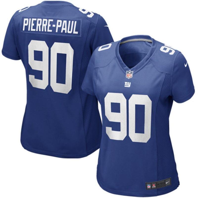 Women's New York Giants #90 Jason Pierre-Paul Blue Limited Stitched Jersey(Run Small) - Click Image to Close