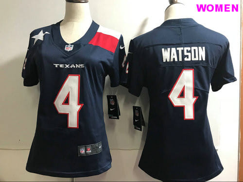 Women's Houston Texans #4 Deshaun Watson Navy Vapor Untouchable Limited Stitched NFL Jersey