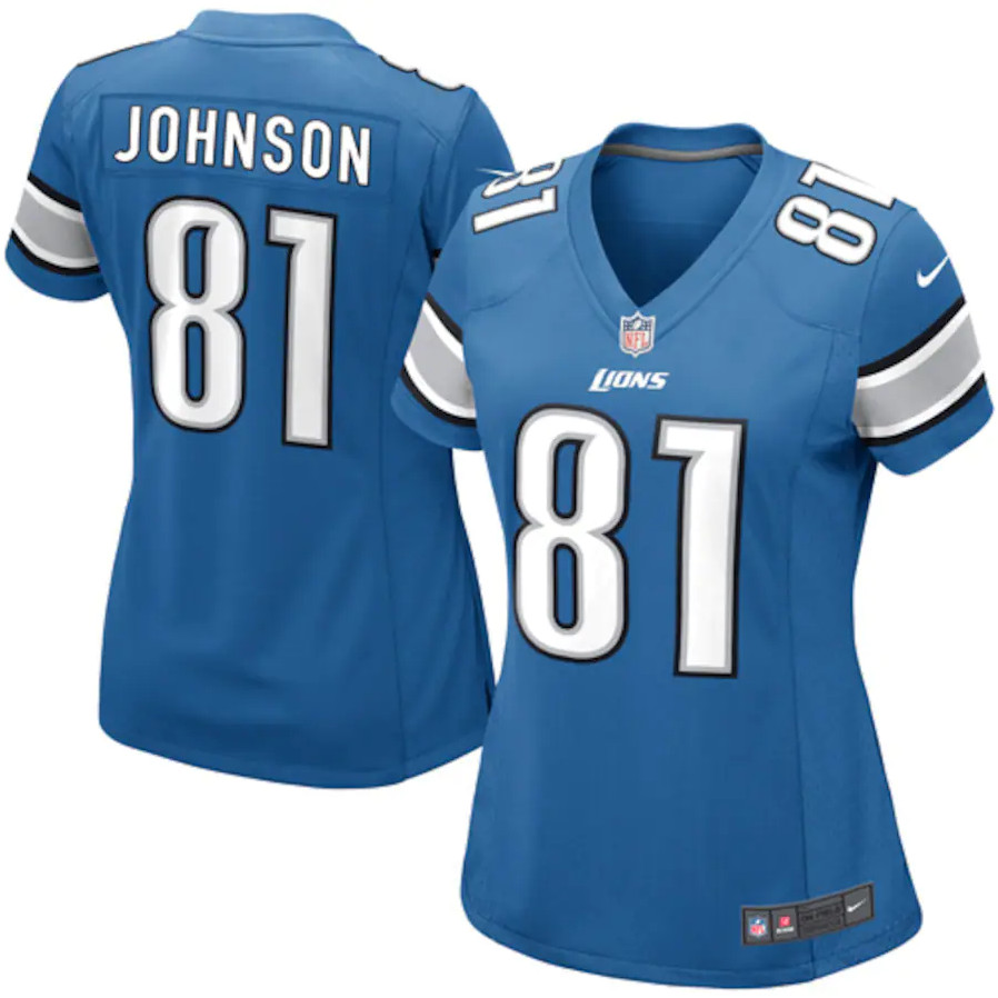 Women's Lions #81 Calvin Johnson Vapor Football Limited Stitched Jersey(Run Smaller)