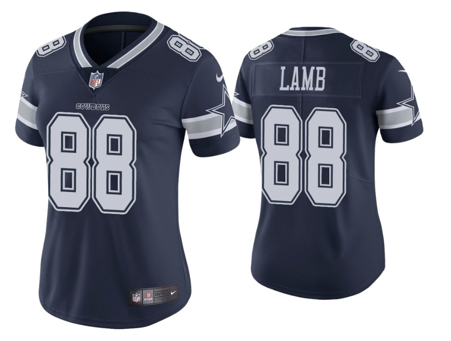 Women's Cowboys #88 CeeDee Lamb Navy Vapor Untouchable Limited Stitched NFL Jersey