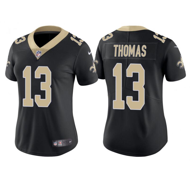 Women's New Orleans Saints #13 Michael Thomas Black Vapor Untouchable Limited Stitched Jersey(Run Smaller) - Click Image to Close