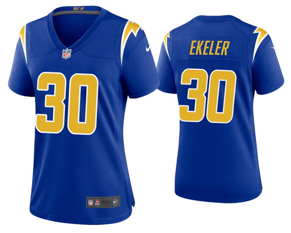 Women's Los Angeles Chargers #30 Austin Ekeler 2020 Royal Vapor Untouchable Limited Stitched Jersey