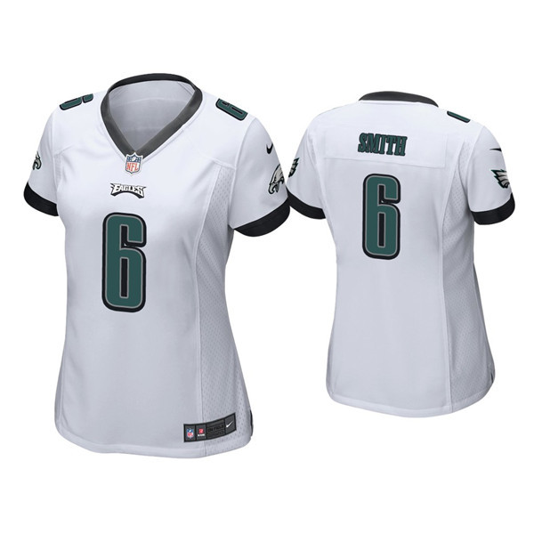 Women's Philadelphia Eagles #6 DeVonta Smith White Vapor Untouchable Limited Stitched Football Jersey(Run Small)