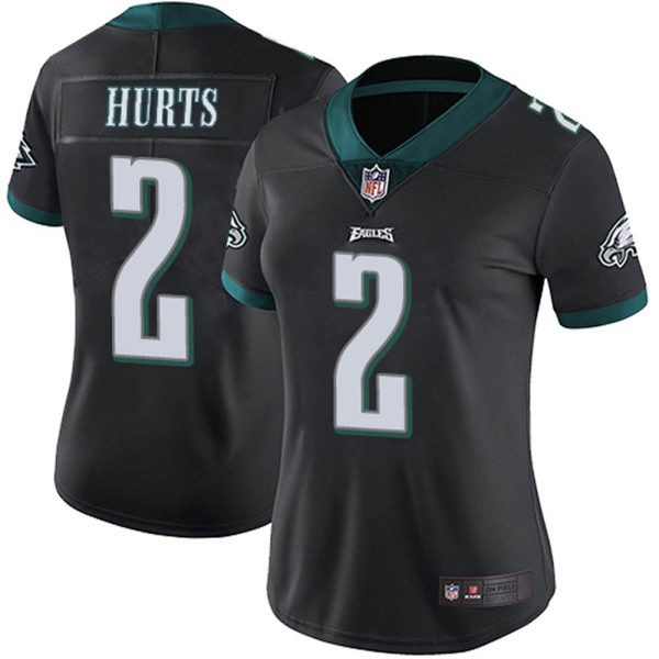 Women's Philadelphia Eagles #2 Jalen Hurts Black Vapor Untouchable Limited Stitched NFL Jersey(Run Small)