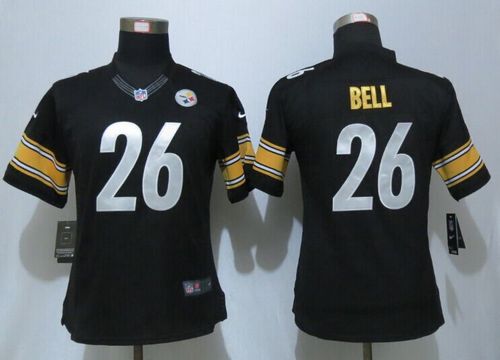 Nike Steelers #26 Le'Veon Bell Black Team Color Women's Stitched NFL Limited Jersey - Click Image to Close