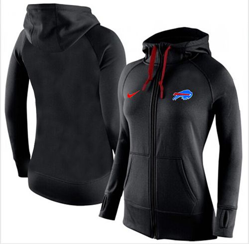 Women's Nike Buffalo Bills Full-Zip Performance Hoodie Black