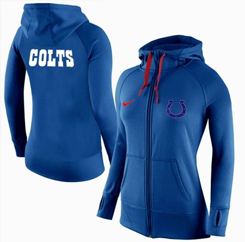 Women's Nike Indianapolis Colts Full-Zip Performance Hoodie Blue