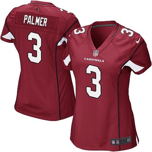 Nike Cardinals #3 Carson Palmer Red Team Color Women's Stitched NFL Elite Jersey - Click Image to Close