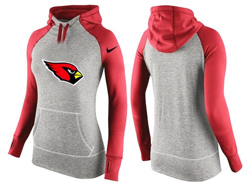 Women's Nike Arizona Cardinals Performance Hoodie Grey & Red_3 - Click Image to Close