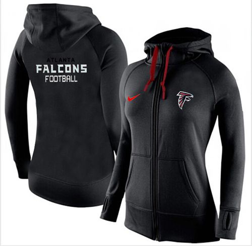 Women's Nike Atlanta Falcons Full-Zip Performance Hoodie Black