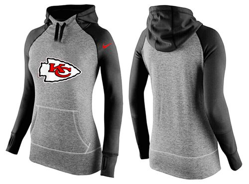 Women's Nike Kansas City Chiefs Performance Hoodie Grey & Black