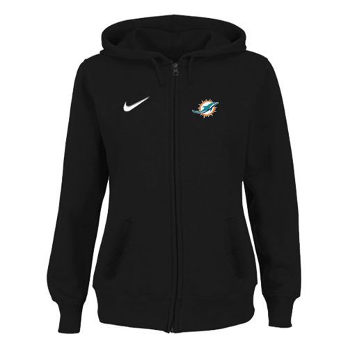 Women's Miami Dolphins Stadium Rally Full Zip Hoodie Black