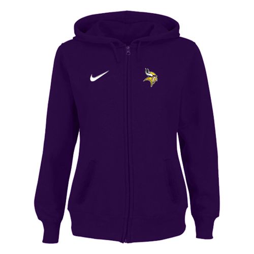 Women's Minnesota Vikings Stadium Rally Full Zip Hoodie Purple - Click Image to Close