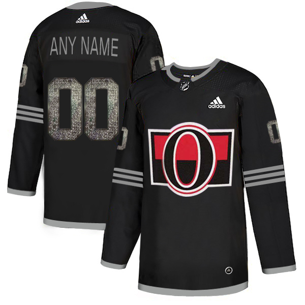 Men's Adidas Senators Personalized Authentic Black Classic NHL Jersey